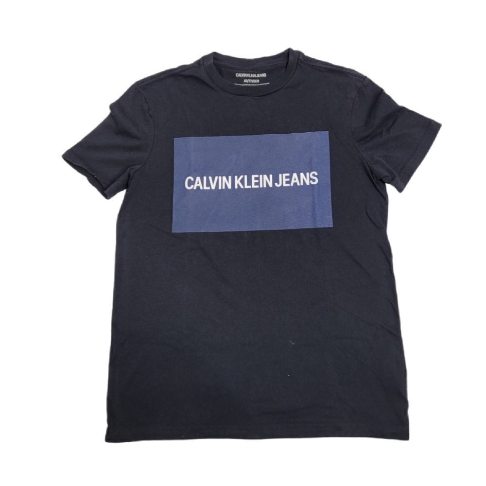 CALVIN KLEIN black t-shirt institutional logo short sleeve‎ unisex XS